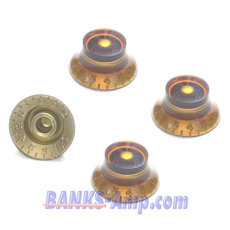 Knobs Hat Top for Les Paul Amber